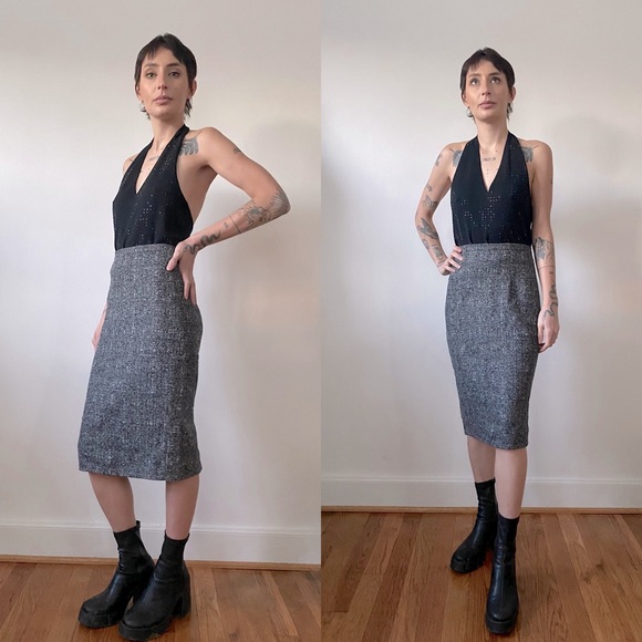 Dolce & Gabbana Cashmere/Alpaca Grey pencil skirt EU38
